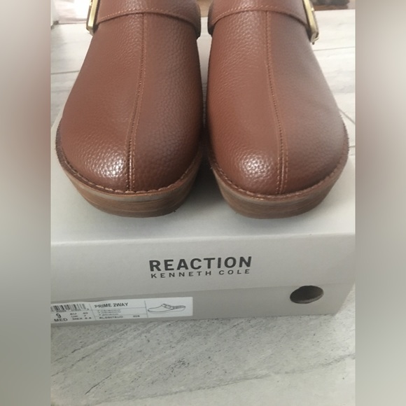 Kenneth Cole Reaction “Prime 2-Way” synthetic leather clogs (color: Tobacco) - Picture 7 of 8